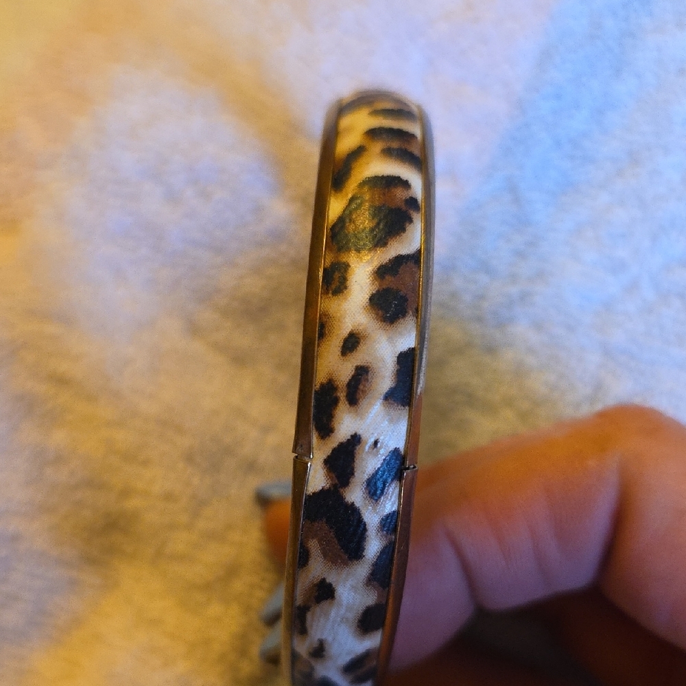Leopard Print Bangle Bracelet